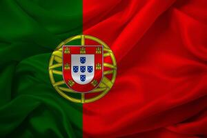 beschwingt Textil- Portugal National Flagge foto