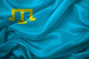 Krim tatar Flagge mit Emblem foto