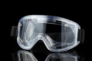 Sicherheit Brille sind Plastik. Auge Schutz. foto