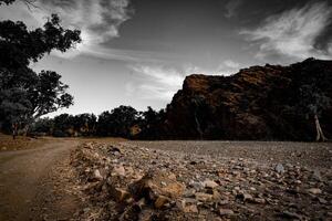 robust Terrain beim Dämmerung foto