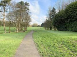 ein blick auf die landschaft von shropshire in der nähe von whitchurch foto