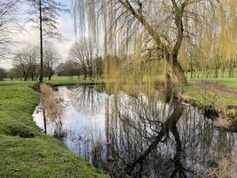 ein blick auf die landschaft von shropshire in der nähe von whitchurch foto