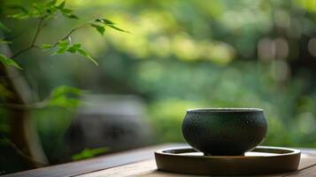 das Einfachheit von das Ritual ist auffällig erfordern nur Tee Wasser und Achtsamkeit foto