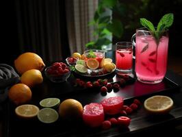 ai generiert frisch Obst Cocktail generativ ai foto
