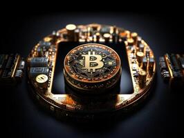 ai generiert Blockchain Bitcoin Kryptoindustrie Kryptowährung generativ ai foto