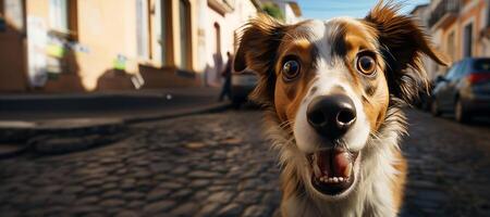 ai generiert Hund überrascht Gesicht generativ ai foto