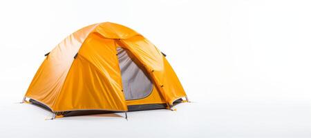 ai generiert Camping Zelt auf Weiß Hintergrund generativ ai foto