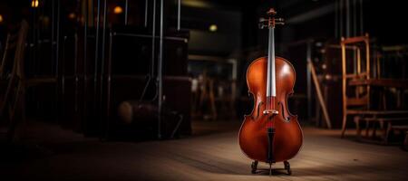 ai generiert Violine klassisch Instrument generativ ai foto