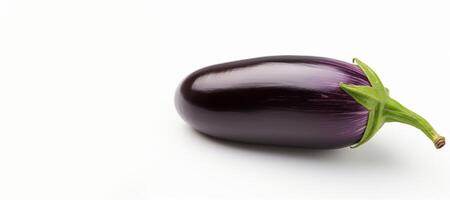 ai generiert Aubergine auf Weiß Hintergrund generativ ai foto