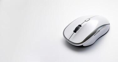 ai generiert Computer kabellos Maus auf ein Weiß Hintergrund generativ ai foto