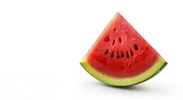 ai generiert geschnitten Wassermelone auf Weiß Hintergrund generativ ai foto