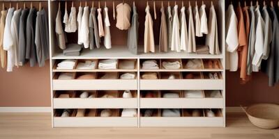 ai generiert Dressing Zimmer mit Dinge generativ ai foto