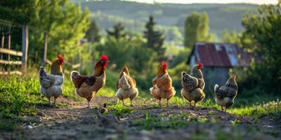 Huhn im Stall foto