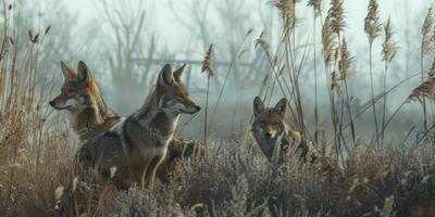 Kojoten draußen im das wild foto