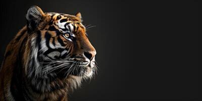 Tiger auf verschwommen Hintergrund Tierwelt foto