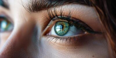 weiblich Augen Nahansicht Makro bilden foto