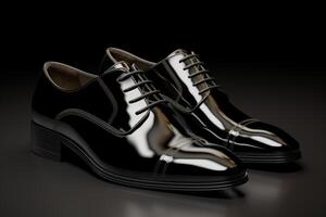 Patent Leder Herren Schuhe foto