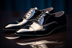 Patent Leder Herren Schuhe foto