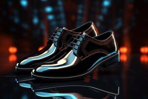 Patent Leder Herren Schuhe foto