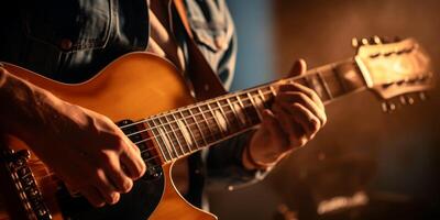 Gitarrist spielen Gitarre foto