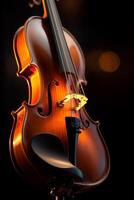 Violine auf ein dunkel verschwommen Hintergrund foto