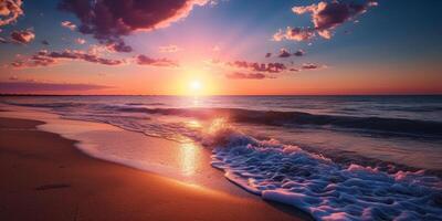 Sonnenuntergang auf das Strand foto