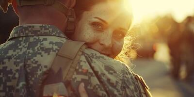 das Militär- gehen zu Dienen ihr Heimat foto