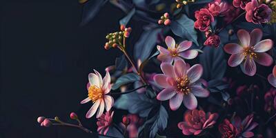 abstrakt botanisch Blumen Hintergrund Muster foto