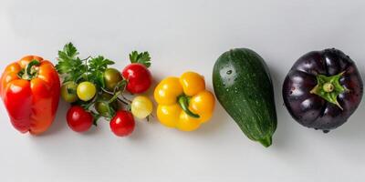 sortiert Gemüse Textur oben Aussicht foto