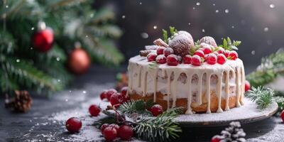 Neu Jahr Weihnachten Backen Kuchen Süßigkeiten foto