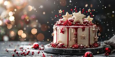 Neu Jahr Weihnachten Backen Kuchen Süßigkeiten foto