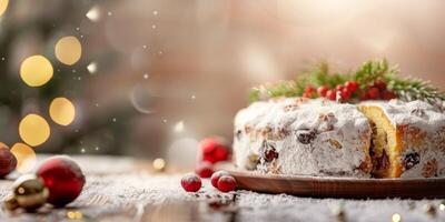 Neu Jahr Weihnachten Backen Kuchen Süßigkeiten foto