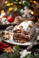 Neu Jahr Weihnachten Backen Kuchen Süßigkeiten foto