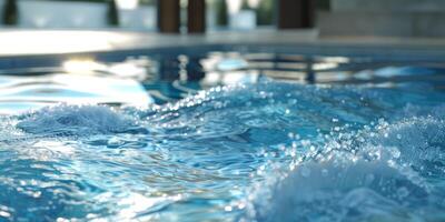 Wasser im das Schwimmbad Nahansicht foto