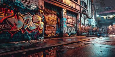 Graffiti auf das Straße foto