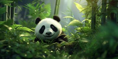 Panda im das wild foto