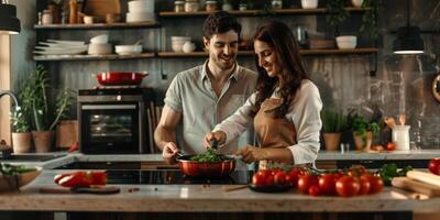 Mann Kochen im das Küche foto