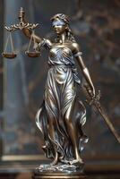 themis ist Göttin von Gerechtigkeit und Gesetz foto
