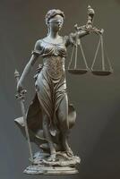 themis ist Göttin von Gerechtigkeit und Gesetz foto
