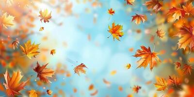 Herbst Blatt fallen Gelb Blätter Herbst foto