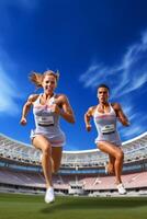 Laufband beim das Stadion foto