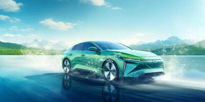 umweltfreundlich Autos von das Zukunft foto