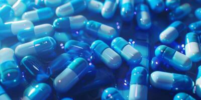 Antibiotikum Kapsel Tabletten auf Weiß Hintergrund. Stapel von Antibiotikum Droge foto