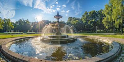 Brunnen im Park foto