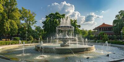 Brunnen im Park foto