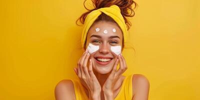 Haut Pflege, kosmetisch Verfahren zum Gesichts- Pflege foto
