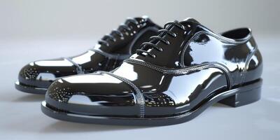 Patent Leder Herren Schuhe foto