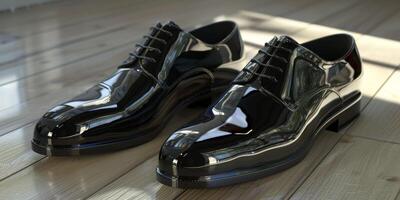 Patent Leder Herren Schuhe foto