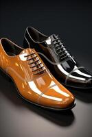 Patent Leder Herren Schuhe foto