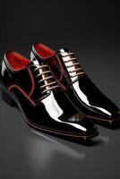 Patent Leder Herren Schuhe foto